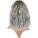 FAELBATY Ombre Grey Short Bob Wig with Air Bangs - Curly Wavy Synthetic Cosplay Wig for Women - 12 Dark Root Ombre Gray - Buy Online on GoSupps.com