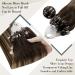 LAAVOO Microring Balayage Extensions - 40cm Real Hair Ombre Dark Brown to Ash Blonde - Remy Hair - 50g/S #4/18/4 - Buy Online on GoSupps.com