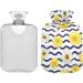 Naanle 2L White & Yellow Daisy Heat Bottle - Transparent Hot Water Bottle for Bed Hand & Feet Warmer Pain Relief & Cold Therapy - Buy Online on GoSupps.com