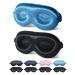 BeeVines 3D Sleep Mask 22 Momme Mulberry Silk Sleeping Eye Masks 2 Pack 3D Weighted Eye Cover for Lash Extensions Night Light Blocking Blindfold Blackout Satin Covers Blindfolds for Men & Women