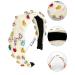 Wecoe White Rhinestone Knotted Headband for Women - Sparkly Wide Headband Non Slip Fashion Hair Accessories - Buy Online on GoSupps.com