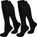 normani 2 pairs of support knee highs compression stockings black 39-42 sport/black