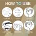 Eye Brows Stencil & Stamp Kit - Eyebrow Stencils For Older Women | 10PCS Brow Card with Brow Powder & 2pcs Brushes | Perfect Eye Brow Stencil Kits for Important Occasion Home Outdoor Beginners Dark Brown - Buy Online on GoSupps.com