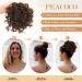 PEACOCO Short Curly Messy Bun Ponytail Extension for Women with Thinning Hair - High Temperature Synthetic Fiber, Elastic Drawstring Hair Pieces (1B, 80g) - Buy Online on GoSupps.com