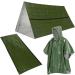 3-in-1 Outdoor Emergency Survival Kit | Heat Reflective Thermal Raincoat & Sleeping Bag Tent Set - Perfect for Camping - Orange - Buy Online on GoSupps.com