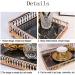 Qulong Marble Mirror & Gold Metal Organizer | Vanity Cosmetic Holder & Desktop Plate for Bathroom & Bedroom Chic Black Design - Buy Online on GoSupps.com