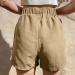 Shop Haiorziyou Ladies' Sport Shorts - Elastic Waistband Running & Jogging Pants Monochrome Wide Leg XL Khaki - Buy Online on GoSupps.com