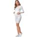 Be Mammy Maternity Short Leggings - Size 04 M, White | Comfortable Pregnancy Wear - Buy Online on GoSupps.com