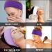Whaline Spa Facial Headband Set â€“ Adjustable Terry Cloth Makeup Wraps (3 Pcs: White, Purple, Dark Purple) for Face Washing & Showers - Buy Online on GoSupps.com