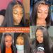 LONG YAO 16 Inch Lace Front Human Hair Wig for Black Women - Pre Plucked Brazilian Straight 4x4 Closure Wig with Baby Hair - 9A Natural Black - Buy Online on GoSupps.com