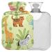 Naanle jungle animals tiger hot water bottle with reference transparent hot water bottle 2l large hot hot water bottle for bed handfoot heat pain relief heat and cold therapy