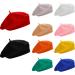 10 Pieces Artificial Wool Beret for Women, French Beret, Artist Hat, French Style Winter Warm Beret Cap Set for Ladies Girls Multicolored
