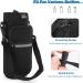 Nuovoware Water Bottle Carrier Bag  Bottle Pouch Holder  Adjustable Shoulder Hand Strap 2 Pocket Sling Neoprene Sleeve Sports Water Bottle Accessories for Hiking Travelling Camping Black - Buy Online on GoSupps.com