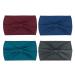 Dreshow 4 Pack Women s Elastic Headbands - Soft Hair Bands for Yoga Sport & Fitness - Maroon Navy Peacock Blue Charcoal - Buy Online on GoSupps.com