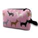 Cute Chihuahua Dog Cosmetic Bag | Large Pink Travel Toiletry Organizer | Portable Makeup Bag for Dogs Lovers - Buy Online on GoSupps.com