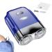 Electric Beard Trimmer | Portable Electric Shaver for Men - Beard Grooming Trimmer USB Rechargeable Automatic Face Shaver for Car Travel Home Blue