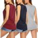 UNibelle Maternity Nursing Tank Top - Double Layer Sleeveless Breastfeeding Tee Shirt (S-XXL) - 3 Pack (Wine Red, Navy Blue, Striped Grey) - Buy Online on GoSupps.com