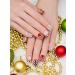 EBANKU 96 Pcs Christmas Coffin False Nails | Short Fake Nails Full Cover Kit with Adhesive Tabs | Snowflake Elk Design Nail Art for Women Girls - Buy Online on GoSupps.com