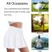 Girls' High Waisted Pleated Golf Skort with Pockets - UV Protection Tennis Skirt in Black/White/Blue - Size S/11-12 Years - Buy Online on GoSupps.com