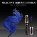 Blue Waterproof 4D Silk Fiber Lash Mascara with Eyeliner & Folding Comb Brush - Lengthening, Volumizing, Long-Lasting, Natural Eye Makeup - Buy Online on GoSupps.com