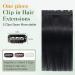 Benehair Clip in Human Hair Extensions Natural Real Hair Clip in 20Inches 50g Hair Extensions Clip In One Piece 5 Clips Human Hair Extension with Clip for Women Jet Black #1 - Buy Online on GoSupps.com