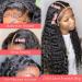 MSCLARA 24 Deep Wave Lace Front Wig | Brazilian Wet and Wavy Human Hair | Pre Plucked with Baby Hair | Natural Looking Glueless Wig for Black Women - Buy Online on GoSupps.com