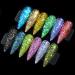 Holographic Glitter Superfine Nails Sequins - 12 Colors Iridescent Paillette Nail Art Kit Decorations - Buy Online on GoSupps.com