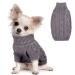 Hjumarayan dog sweater - warm dogs sweater simple & elegant dog sweater Small dogs with legs beautiful dog sweater with dishes opening dog sweaters sweaters for chihuahua (gray xs) xs (breast 30cm back 23cm)