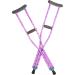 Adjustable Pink CAMO Youth Crutches for KidsTeensAdults - Lightweight Aluminum, Underarm Padding - Fits Heights 4'5-5'2 - Buy Online on GoSupps.com