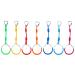 Get Out! Obstacle Course Rings - 7pc Colorful Gymnastic Rings Ninja Line Attachment Rings for Swing Set and Jungle Gym