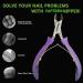 Professional 1/2 Jaw Cuticle Cutter Cuticle Nipper Stainless Steel Manicure Feet Hands Ingrown Toenail Cuticles Cuticle Scissors (Shining Purpul) - Buy Online on GoSupps.com