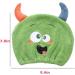 Cute Funny Kids Hair Towel Wrap Microfiber Quick Drying Towel for Girls | Absorbent Hair Dry Hat Cap for Curly & Wet Hair (Green - Buy Online on GoSupps.com