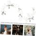 Beaupretty Hair Comb Accessory Flower Arrangement and Headwear bridal headpiece combs rhinestone hair vine bridal flower hair pin wedding hairpiece hair bride Hair piece side - Buy Online on GoSupps.com