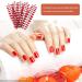 Lurrose 120pcs Red False Nail Tips - Full Cover Short Fake Nails for DIY Nail Art | International Shipping Available - Buy Online on GoSupps.com