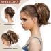 Medium Ash Brown Claw Clip Ponytail Extension - 8 inch Messy Bun Hairpiece - Buy Online on GoSupps.com