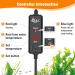 AQQA Small Aquarium Heater Submersible Fish Tank Heater Adjustable Temperature Mini Short Dual-use Fish Heater with LED Digital Display Thermostat Saltwater Freshwater 50W 50W(for 3-10 gal) - Buy Online on GoSupps.com