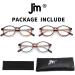 JM 3 Pack Vintage Round Reading Glasses - Spring Hinge Readers for Men & Women - +0.5 Diopters Mixed Color - Buy Online on GoSupps.com