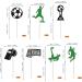 Rsstarxi 28 Pack Soccer Cupcake Toppers Glitter Sports Theme Champion Cup Football Soccer Ball Cupcake Picks Soccer Party Cake Decorations for Baby Shower Birthday Party Decors Design 2 - Buy Online on GoSupps.com