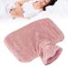 1500 ml hot water bottle with gift ribbon large capacity removable water injection hot water bottle for cramps neck shoulders motorcycling pink