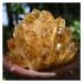 Natural Raw Citrine Quartz Stone Crystal Cluster Yellow Stones Specimen Home Decoration 1pcs yuebang (Size : 450-550g)