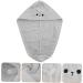 SKISUNO Dry Hair Cap Turbins for Ladies Curly Hair Hat Fast Drying Towel Womens Hats Bath Water Absorbent Drying Hat Mini Witch Hats for Crafts Dry Hair Towel Cap Girl Hat Coral Fleece Grey 63X22X1CM - Buy Online on GoSupps.com