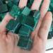 7pcs Beautiful Malachite Tumble Stones Polished Ice Cube StoneStone As Gift Can be Used for ningxiao - Buy Online on GoSupps.com