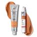 IT Cosmetics CC+ Cream with SPF 50+ Natural Finish Full Coverage Foundation (Tan Cool - 1.08 fl oz) & Do It All Radiant Concealer Multivitamin Serum Makeup (415 Tan Cool - 0.2 fl oz)