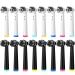 16 Supplement brushes compatible with oral b electric toothbrush 8PCs white replacement brushes 8PCs black toothbrush heads suitable for precision clean and several models ...