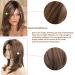 RENERSHOW Long Brown Highlight Synthetic Wig for Women - Layered Ombre Straight Hair with Dark Roots, 16 inch - Buy Online on GoSupps.com