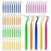 SKHAOVS 50 Pieces Interdental Brushes Dental Brushes for Between Teeth and Gums Gap Brush with Non-Slip Handle Orthodontic Universal Care Teeth Braces CleaningInterspace Cleaning (5Colours)