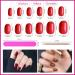 EBANKU 960 Colorful Short False Nails Full Cover Coffin Press on Nails Set with Nail File and Stick - Natural Fake Nails for Women Girls - Buy Online on GoSupps.com