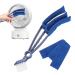 Shakven Blind Cleaner Duster Tool Crevice Cleaning Brush Double Head with 1 Removable Sleeve Crevice Brush Washable Window Cleaner Tool Reusable Crevice Cleaning Tool for Vertical Blinds Car Sapphire