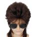 Qnbiar Mens Mullet Wig - Brown Curly 70s 80s Cosplay & Halloween Costume - Retro Disco Punk Rocker Wig - Buy Online on GoSupps.com