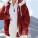 Buy Ronony Women's Plush Teddy Jacket - Cozy Fleece Zip Hoodie for Teen Girls - Stylish Winter Coat in Red - Buy Online on GoSupps.com